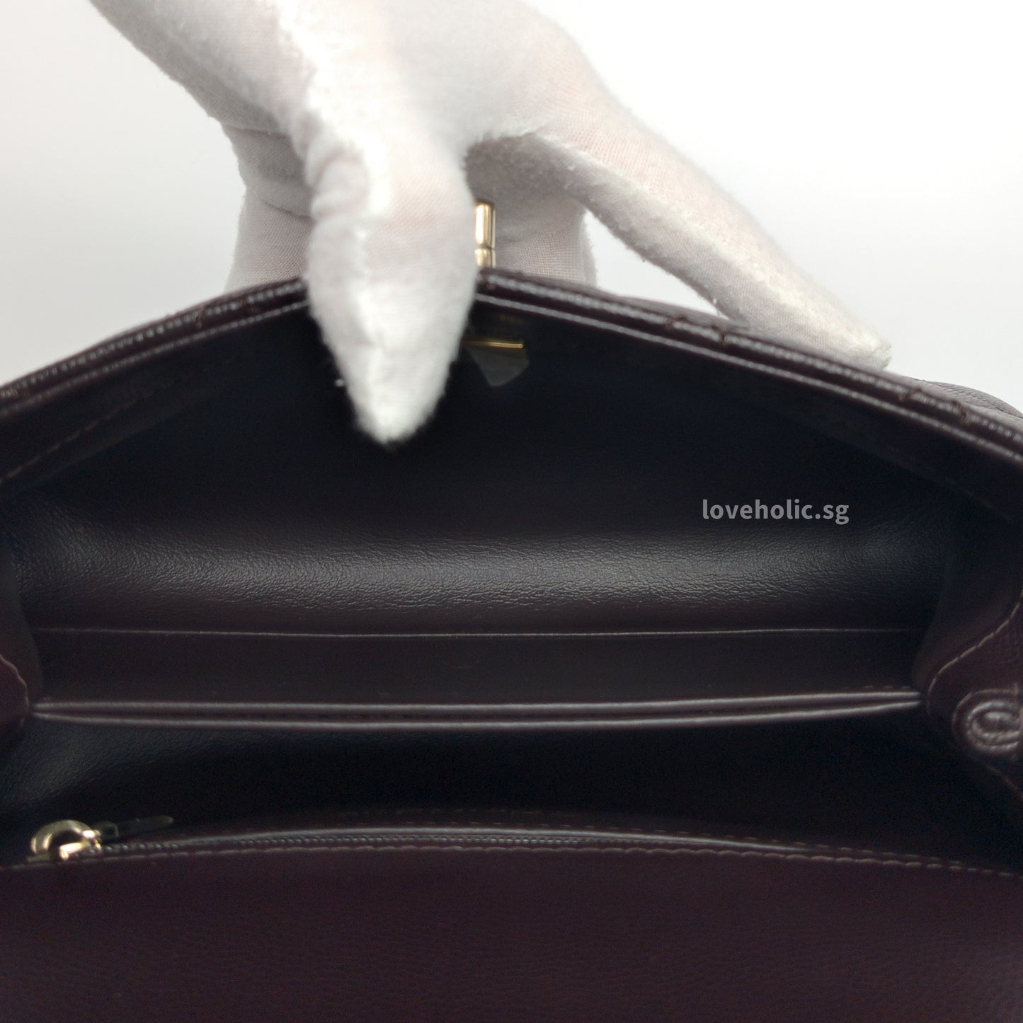 Coco Handle Small | 22K Dark Brown Caviar Light Gold Hardware