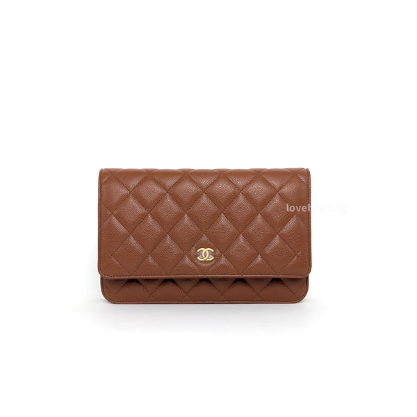 Chanel Wallet On Chain 23A | Toffee Brown Caviar Gold Hardware