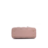 Dior Lady Dior Mini | Blush Lambskin Light Gold Hardware