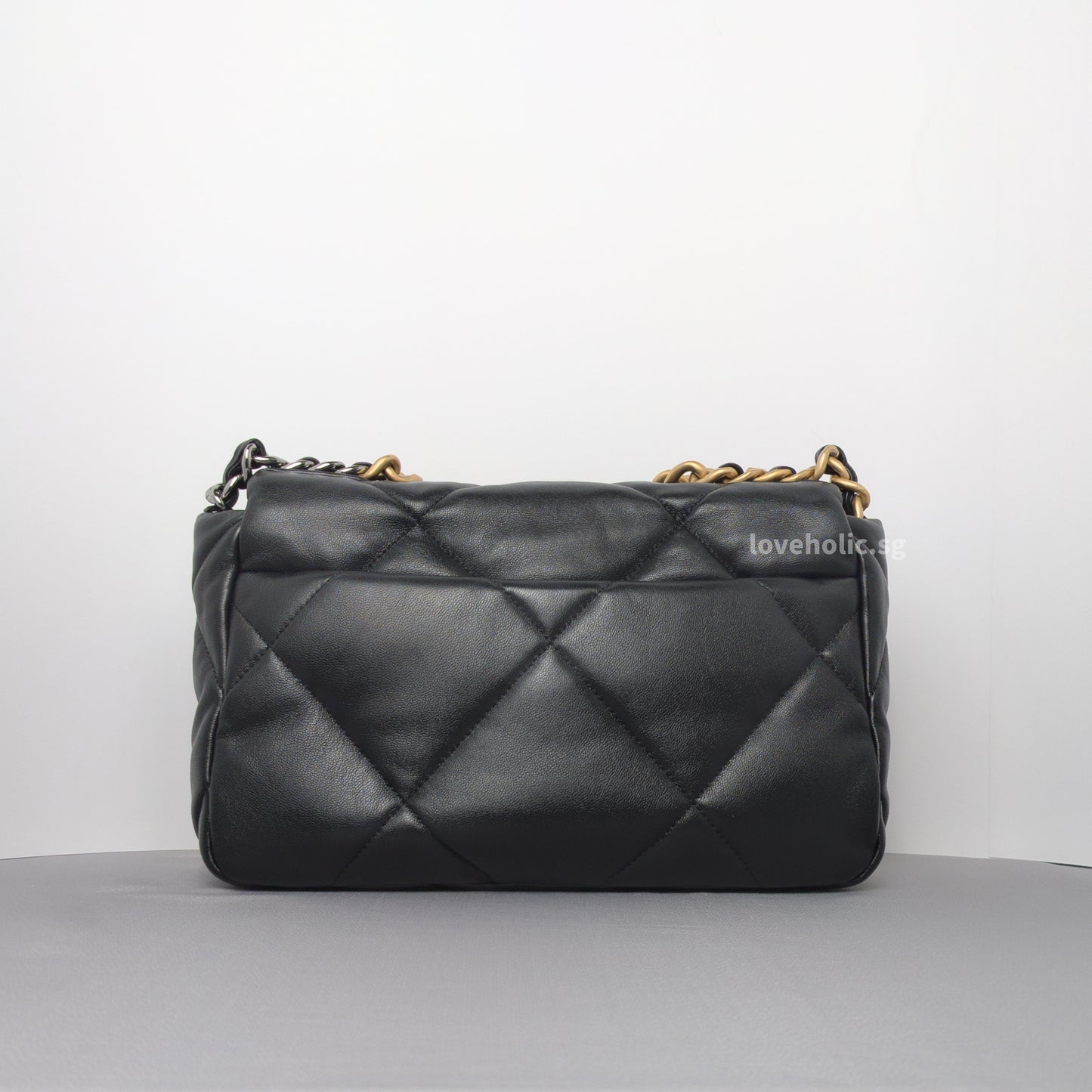 Chanel Chanel 19 Small | Black Lambskin Multicolored Hardware-back