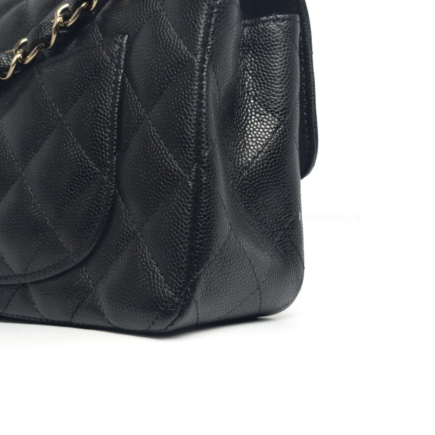 Chanel Classic Flap Mini Rectangle | 17C Black Caviar Light Gold Hardware