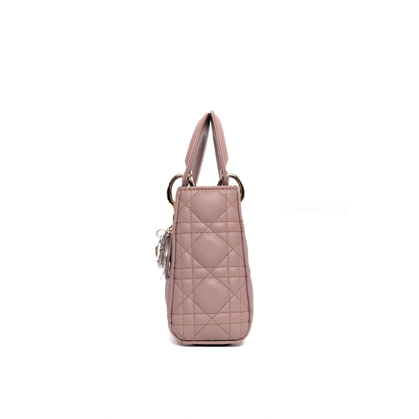 Dior Lady Dior Mini | Blush Lambskin Light Gold Hardware