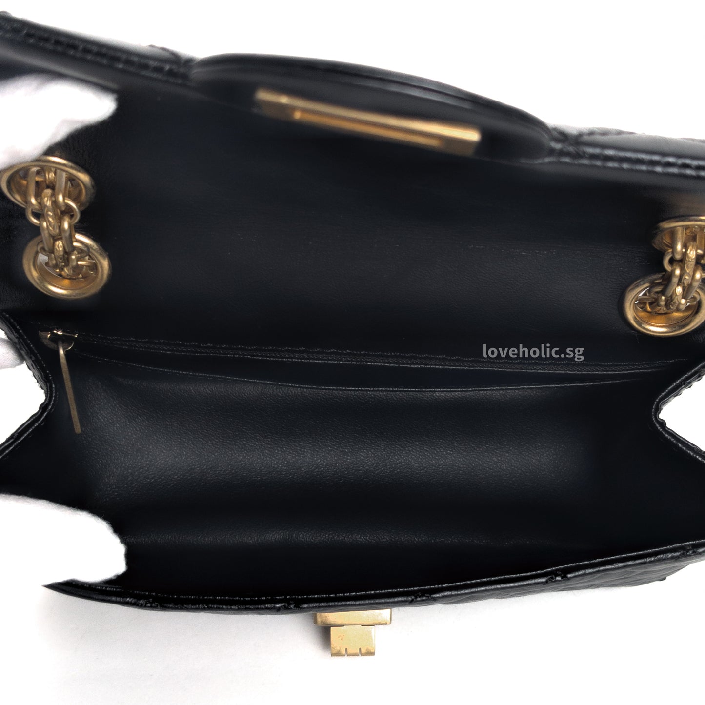 Reissue 2.55 Mini | Black Calfskin Brushed Gold Hardware