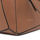 Loewe Puzzle Small | Tan Calfskin Silver Hardware