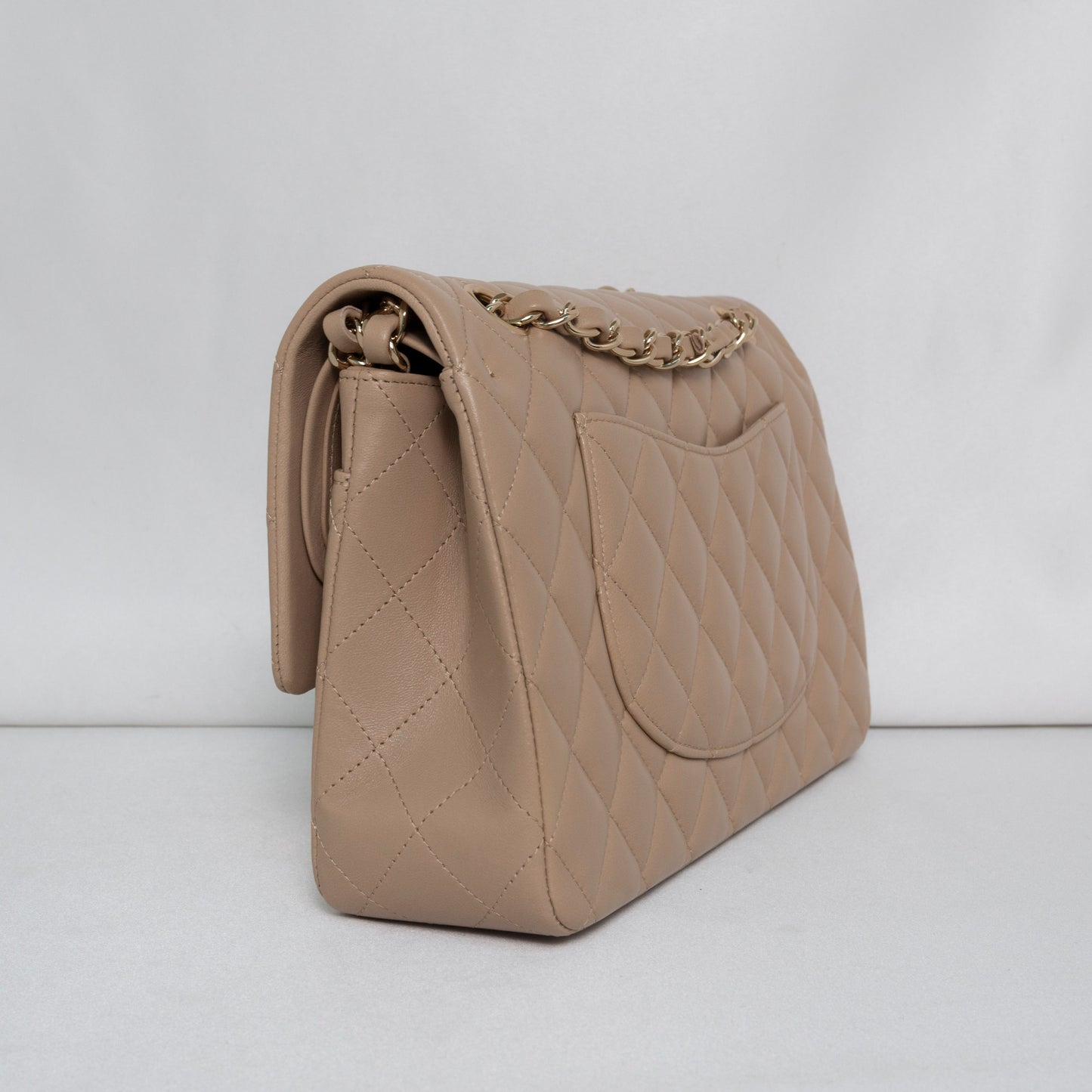 Chanel Classic Flap Medium | 21S Dark Beige Lambskin Gold Hardware