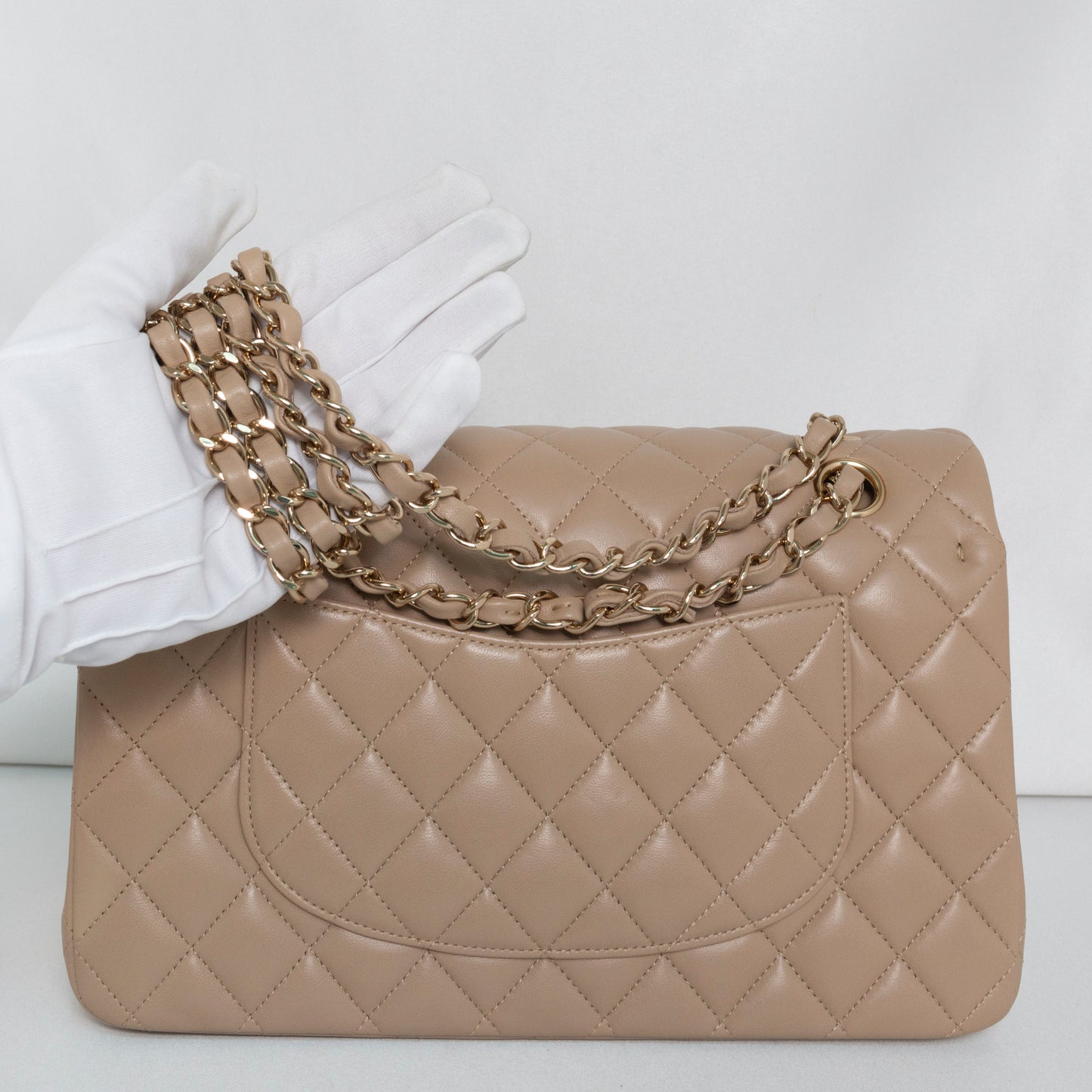Chanel Classic Flap Medium | 21S Dark Beige Lambskin Gold Hardware