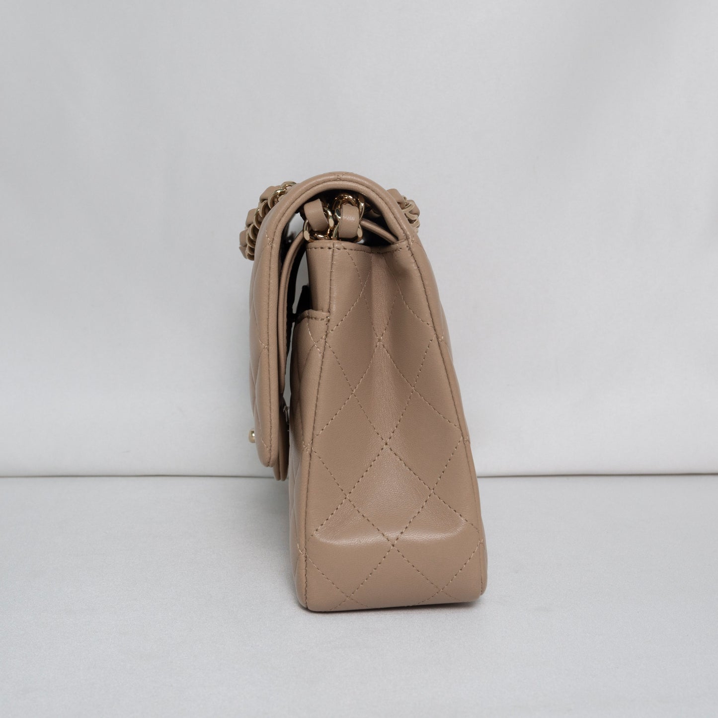 Chanel Classic Flap Medium | 21S Dark Beige Lambskin Gold Hardware