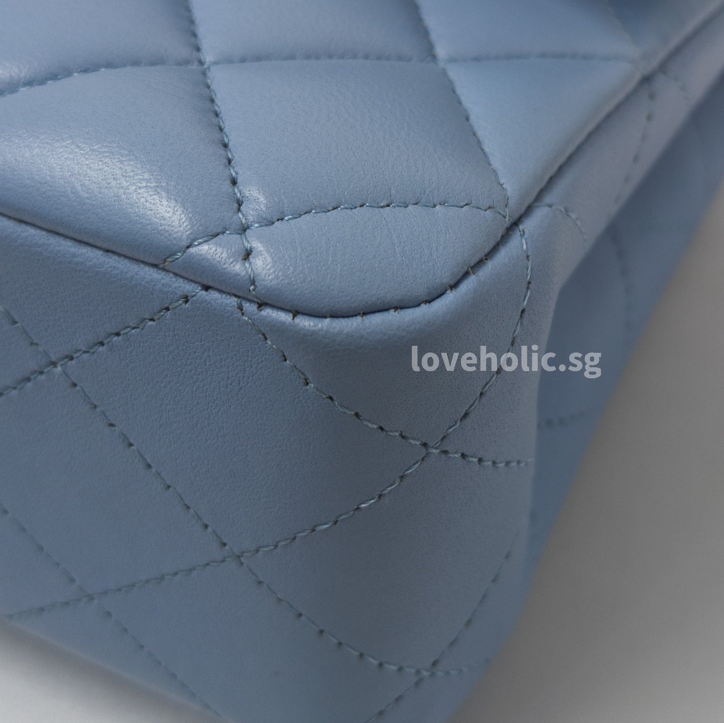 Chanel Classic Flap Medium | 21C Sky Blue Lambskin Light Gold Hardware