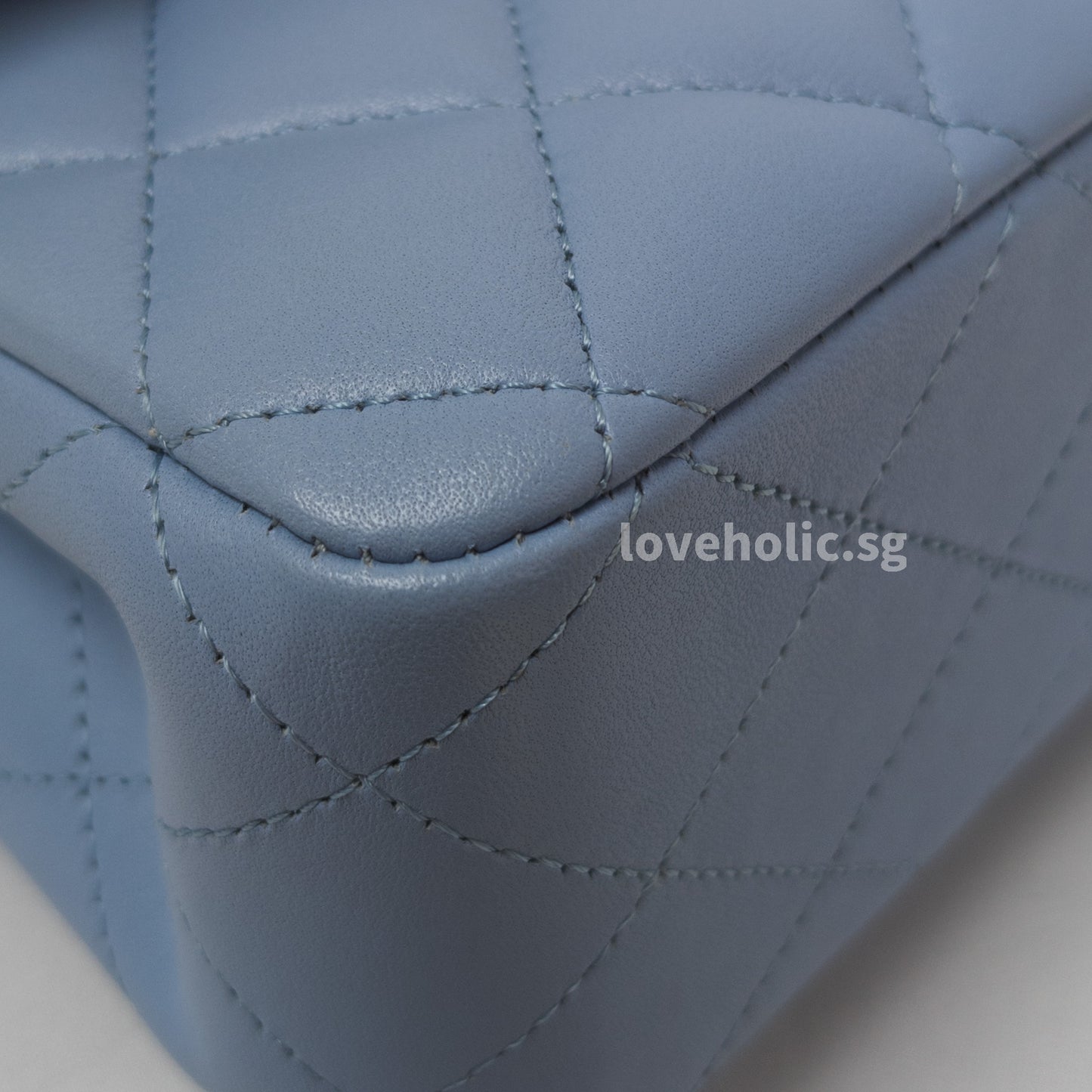 Chanel Classic Flap Medium | 21C Sky Blue Lambskin Light Gold Hardware