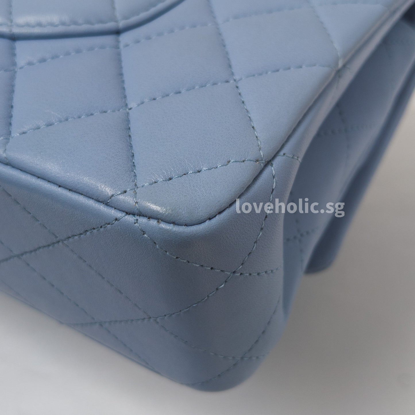 Chanel Classic Flap Medium | 21C Sky Blue Lambskin Light Gold Hardware