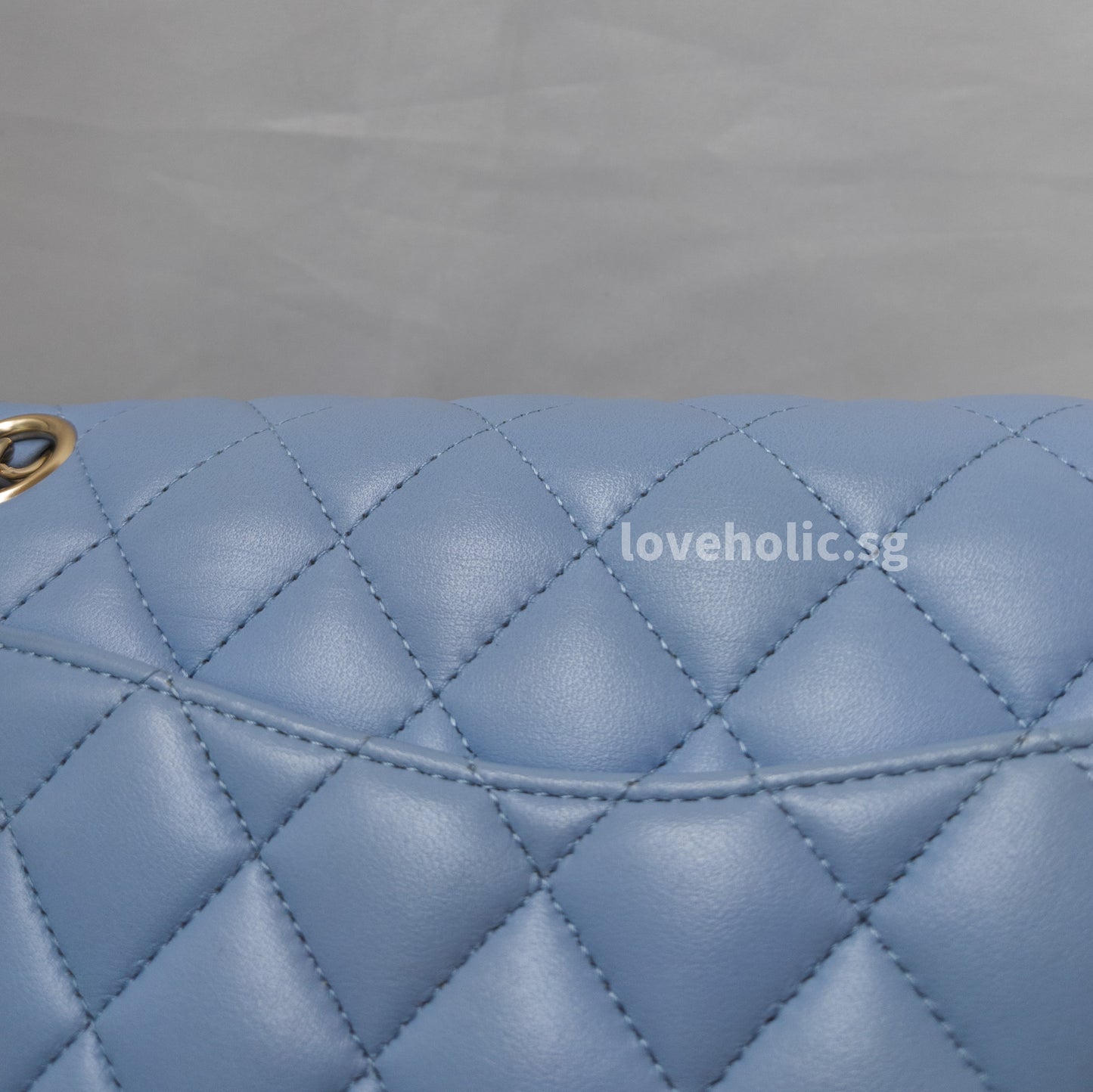 Chanel Classic Flap Medium | 21C Sky Blue Lambskin Light Gold Hardware