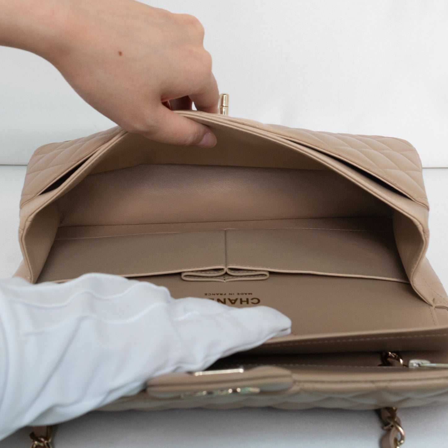 Chanel Classic Flap Medium | 21S Dark Beige Lambskin Gold Hardware