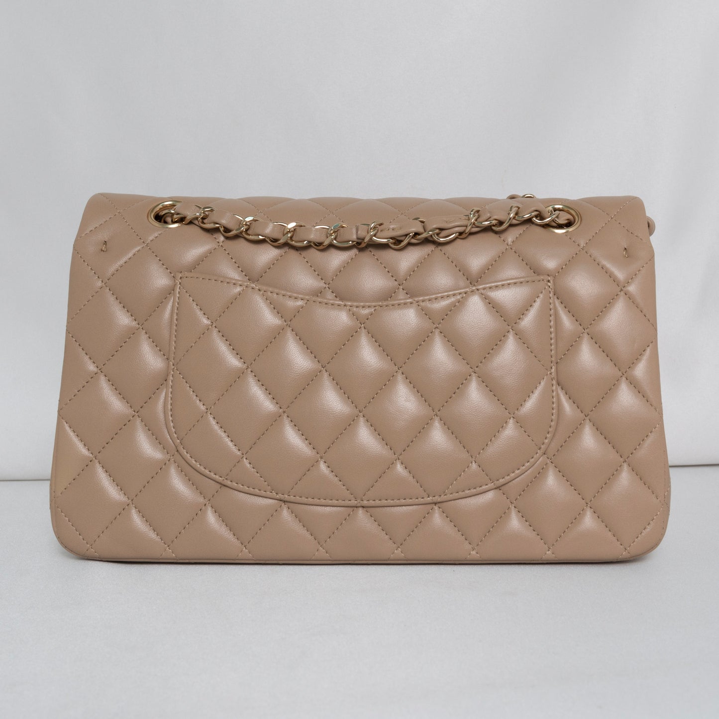 Chanel Classic Flap Medium | 21S Dark Beige Lambskin Gold Hardware