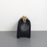 Boy Small | Black Caviar Brushed Gold Hardware
