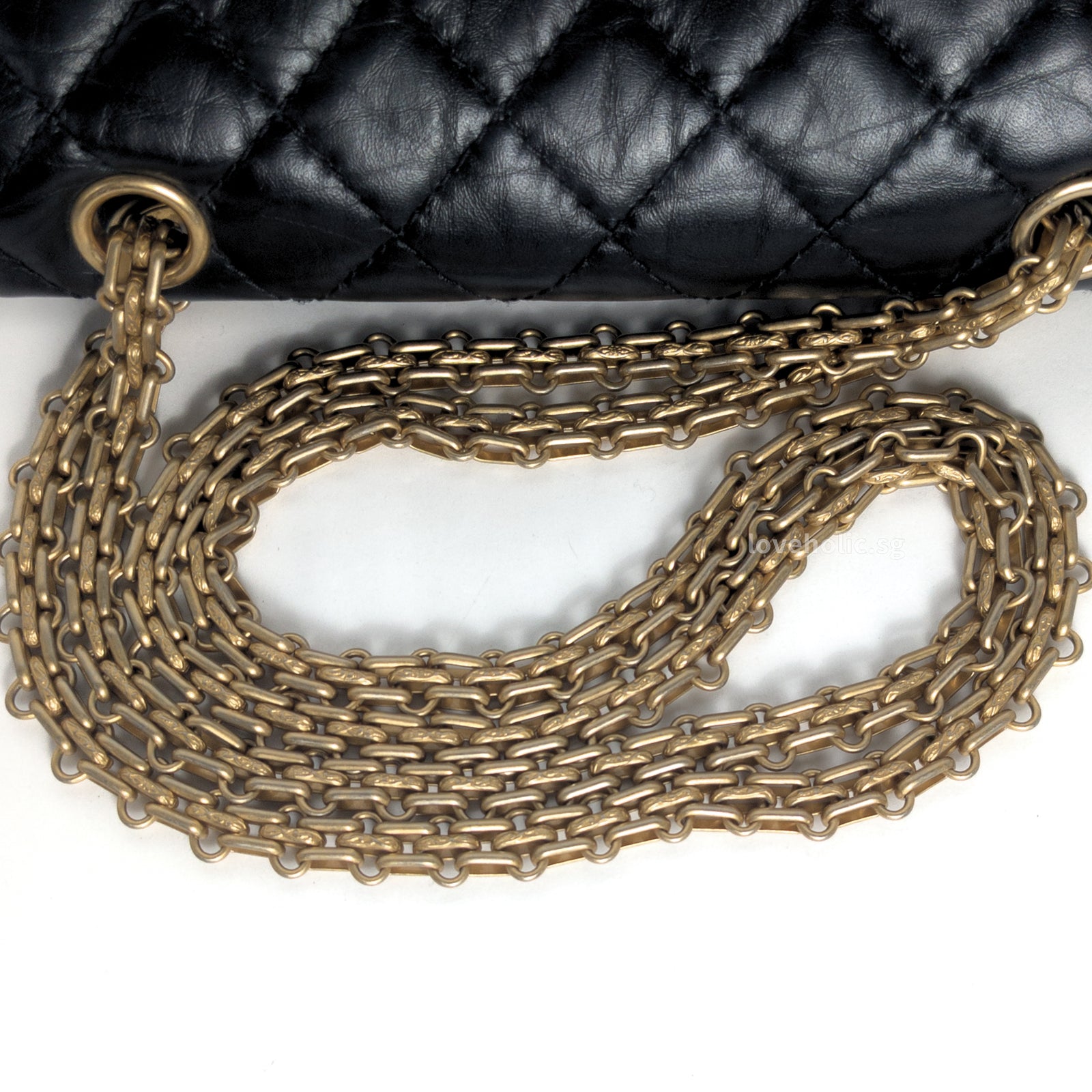Chanel Reissue 2.55 Mini | Black Calfskin Brushed Gold