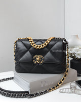 Chanel Chanel 19 Small | Black Lambskin Multicolored Hardware-main