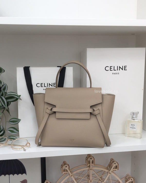 Celine Luggage Nano | Taupe Calfskin Gold Hardware-main