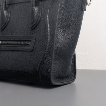 Luggage Nano | Black Calfskin Ruthenium Hardware