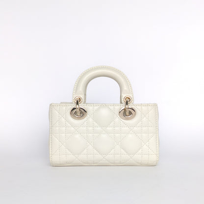 Dior Lady D-Joy Micro | Latte Lambskin Light Gold Hardware-back