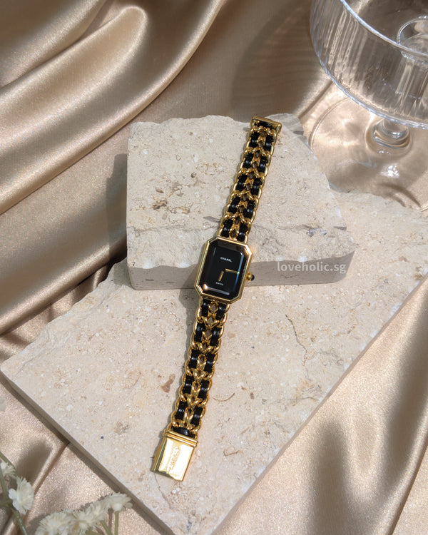 Chanel Vintage Premiere Watch 1987 Size M | 24K Gold Hardware-main