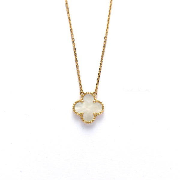 Van Cleef & Arpels VCA Vintage Alhambra Necklace Mother Of Pearl |   18K Gold Hardware