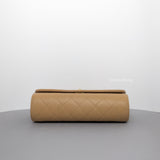 Vintage Kelly Clutch with Chain | Dark Beige Caviar 24K Gold Hardware