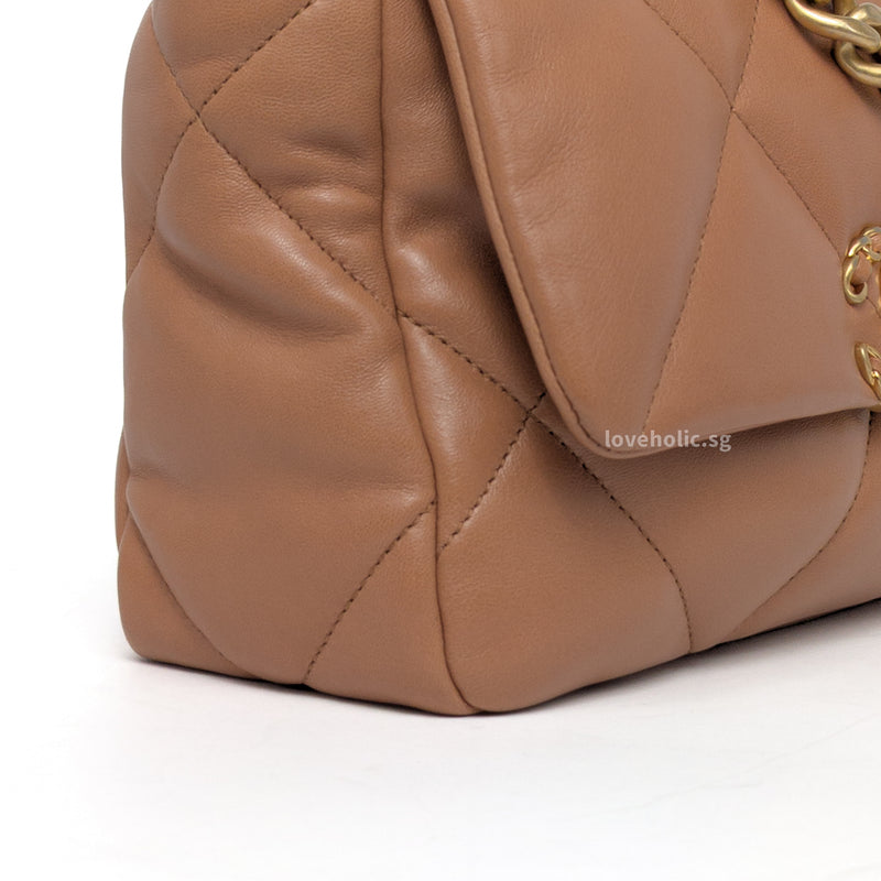 Chanel Chanel 19 Small | 21P Caramel Lambskin Brushed Gold Hardware