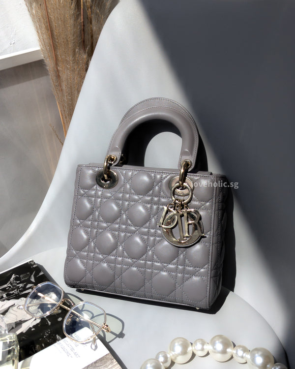 Dior My ABC Lady Dior Small | Stone Grey Lambskin Light Gold Hardware-main