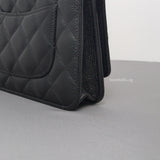 Wallet On Chain Black Caviar Gold Hardware