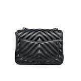 Chanel Classic Flap Chervon Mini Square | Black Caviar Silver Hardware