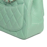 Chanel Classic Flap Mini Square | 21C Light Green Lambskin Light Gold Hardware