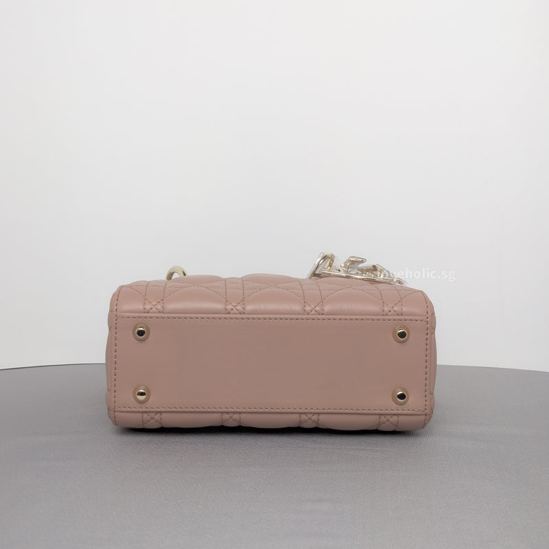 Lady Dior Mini | Blush Lambskin Light Gold Hardware