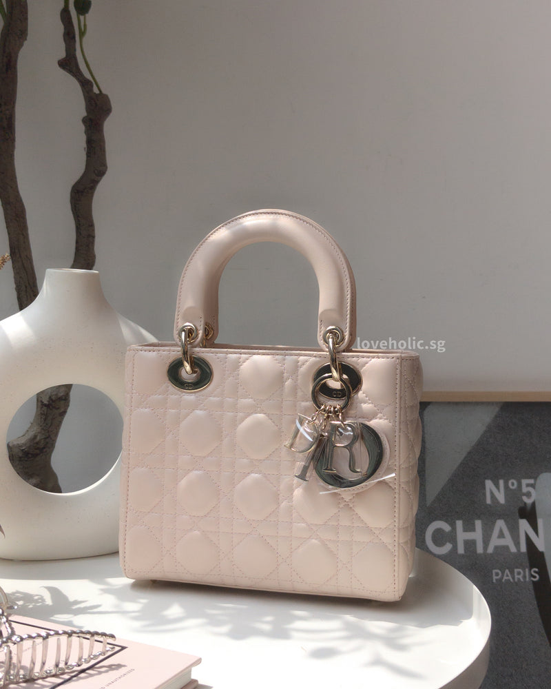 Dior My ABC Lady Dior Small | Powder Pink Lambskin Light Gold Hardware