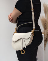 Dior Saddle Medium | Latte Grained Calfskin Brushed Gold Hardware