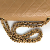 Chanel Vintage Classic Flap Medium | Caramel/Dark Beige Lambskin 24K Gold Hardware