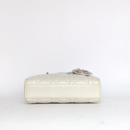 Lady D-Joy Micro | Latte Lambskin Light Gold Hardware