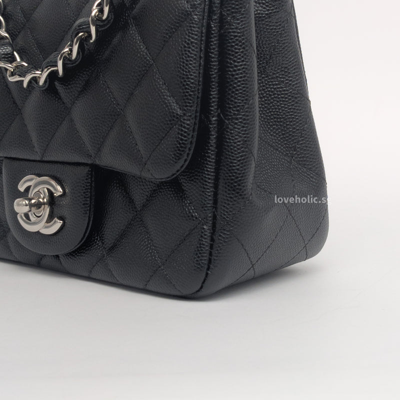 Chanel Classic Flap Mini Square | 18B Black Caviar Silver Hardware