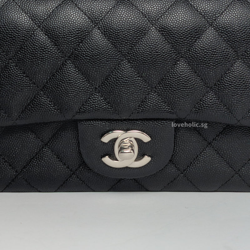 Chanel Classic Flap Mini Rectangle | 18B Black Caviar Silver Hardware