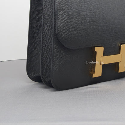 Constance 24 | Black Epsom Gold Hardware