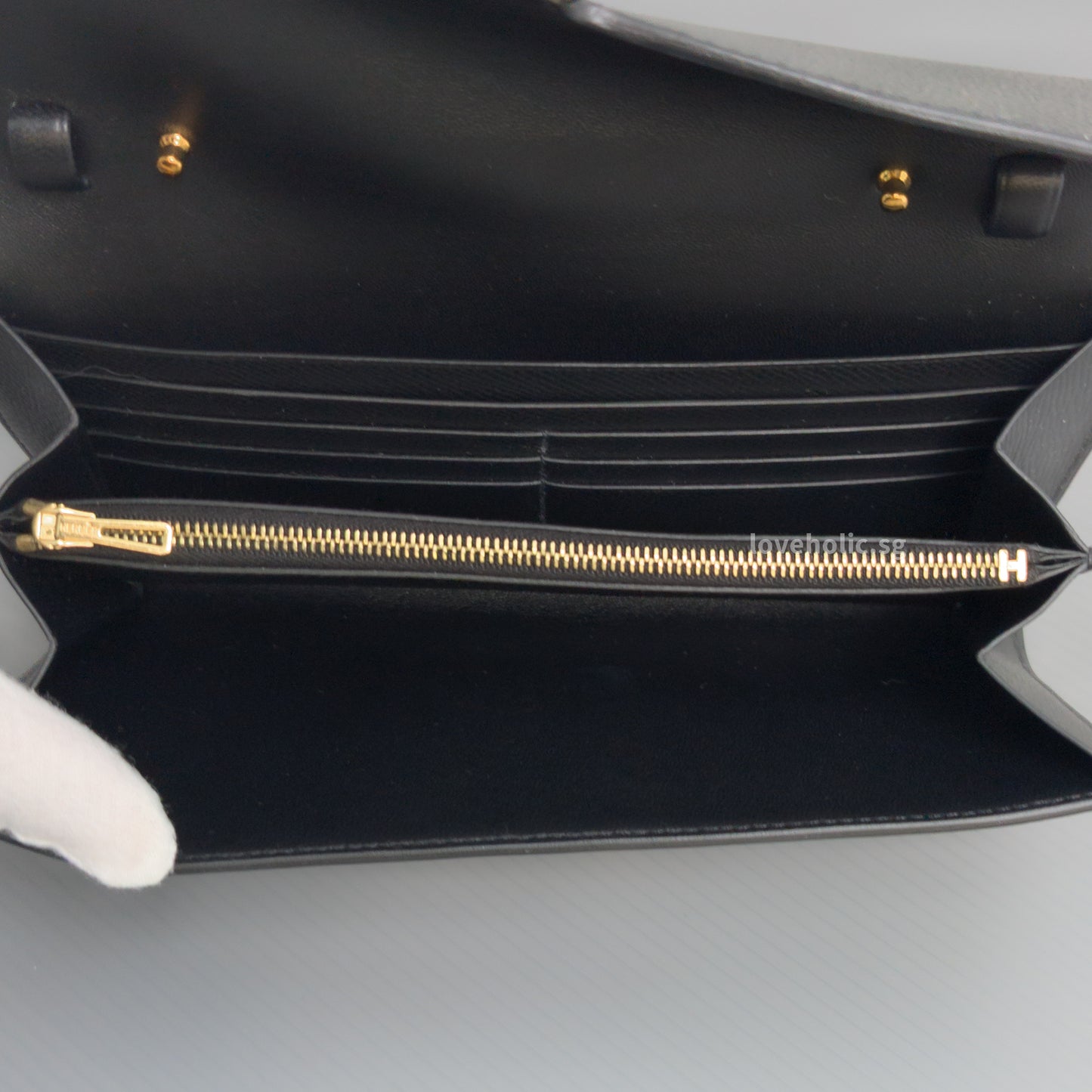 Constance To Go | Black Epsom Rose Gold Hardware