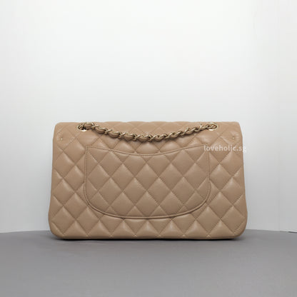 Chanel Classic Flap Medium | 19B Dark Beige Caviar Light Gold Hardware-back