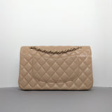 Chanel Classic Flap Medium | 19B Dark Beige Caviar Light Gold Hardware-back