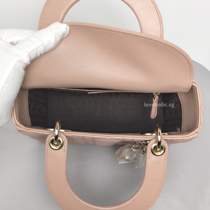 My ABC Lady Dior Small | Blush Lambskin Light Gold Hardware