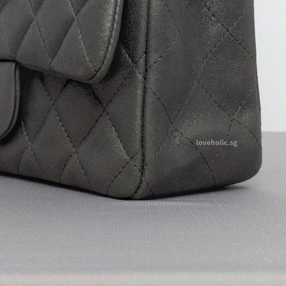 Classic Flap Mini Rectangle | Grey Goatskin Ruthenium Hardware