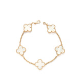 Van Cleef & Arpels VCA Vintage Alhambra Bracelet 5-motif | Mother of Pearl  18K Gold Hardware