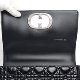 Dior Caro Medium | Black Patent Cannage Leather Ruthenium Hardware