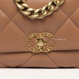 Chanel Chanel 19 Small | 21P Caramel Lambskin Brushed Gold Hardware