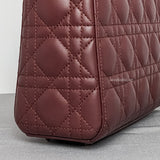 My ABC Lady Dior Small | Burgundy Lambskin Light Gold Hardware