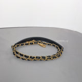 Coco Handle Medium | Black Caviar Brushed Gold Hardware