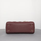 My ABC Lady Dior Small | Burgundy Lambskin Light Gold Hardware